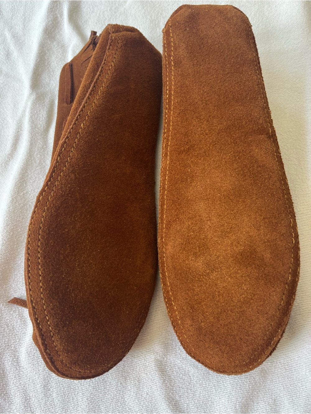 Women’s Tex Peace Moccasin’s
Brown Suede Fringe Moccasin Flats - Picture 2 of 6